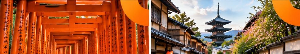 Tempel en traditionele straat in Kyoto