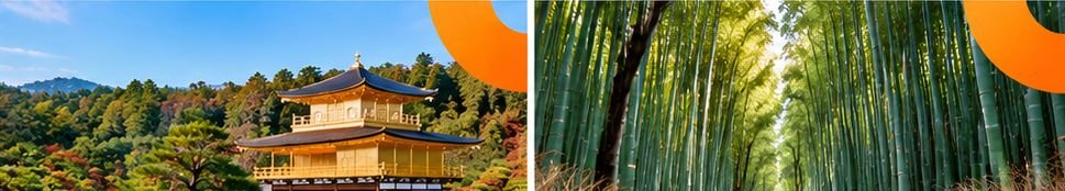 Bamboebos en natuur rond Kyoto
